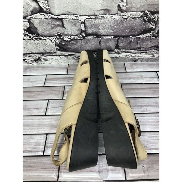 ZANTE Beige Tan Nubuck Leather Casual Wedge Strap Sandals Women Sz 39EU/8.5M US - Picture 14 of 16